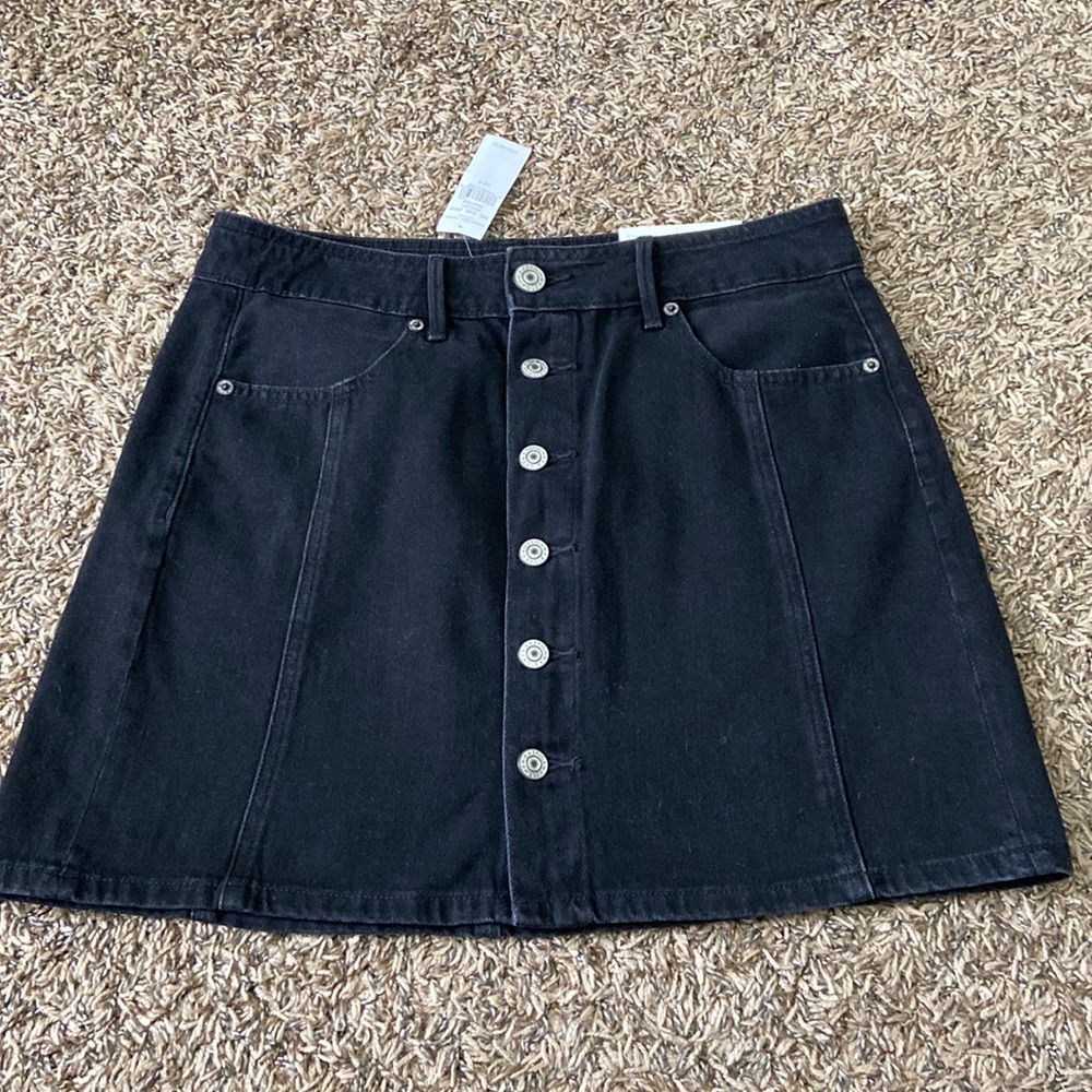 AE Black Hi Rise A-Line skirt